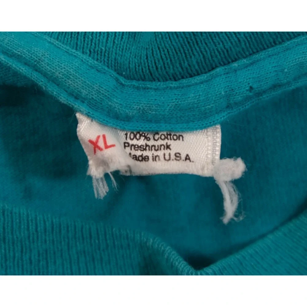 Guess T-Shirt Mens XL Teal Guess Paris Vintage 80s Single Stitch Graphic Tee - Picture 9 of 9